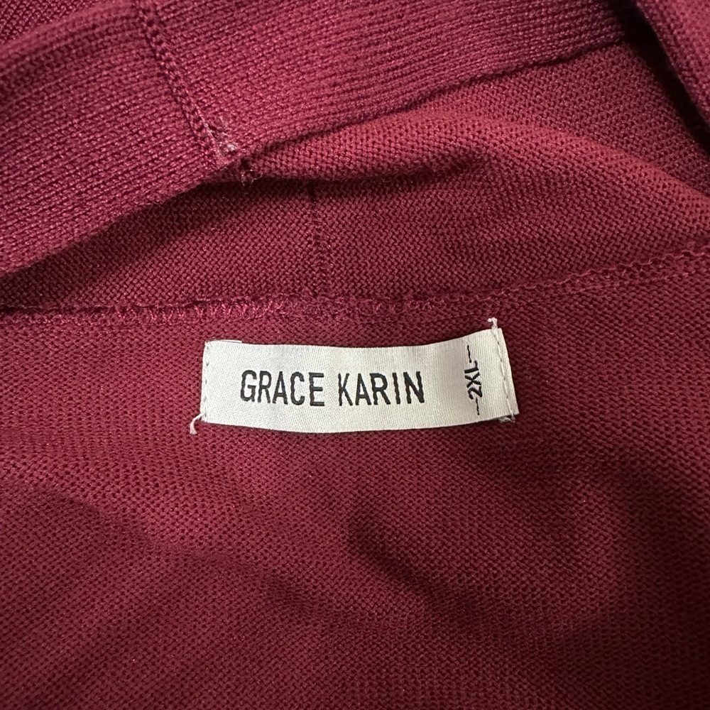 Grace Karin Color Block & Striped Sweater Cardigan Sz. 2XL - Picture 7 of 12